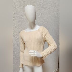 100% Cashmere  Ribbed Knit Sweater Size 3